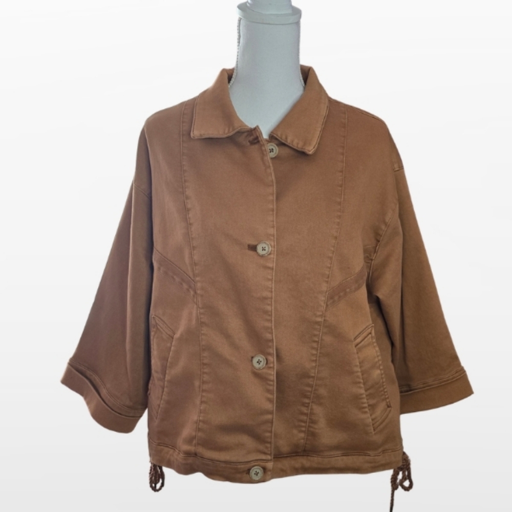 Pilcro Tan Bomber Jacket Size M